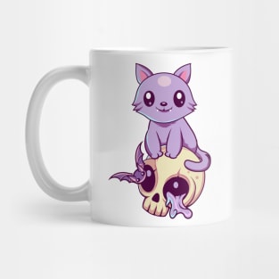 Skull Cat Kawaii Mug